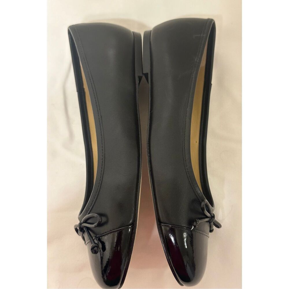 TALBOTS BLAIR CAP TOE NAPPA GENUINE LEATHER BALLET FLATS IN BLACK SIZE 7 new - Picture 11 of 16